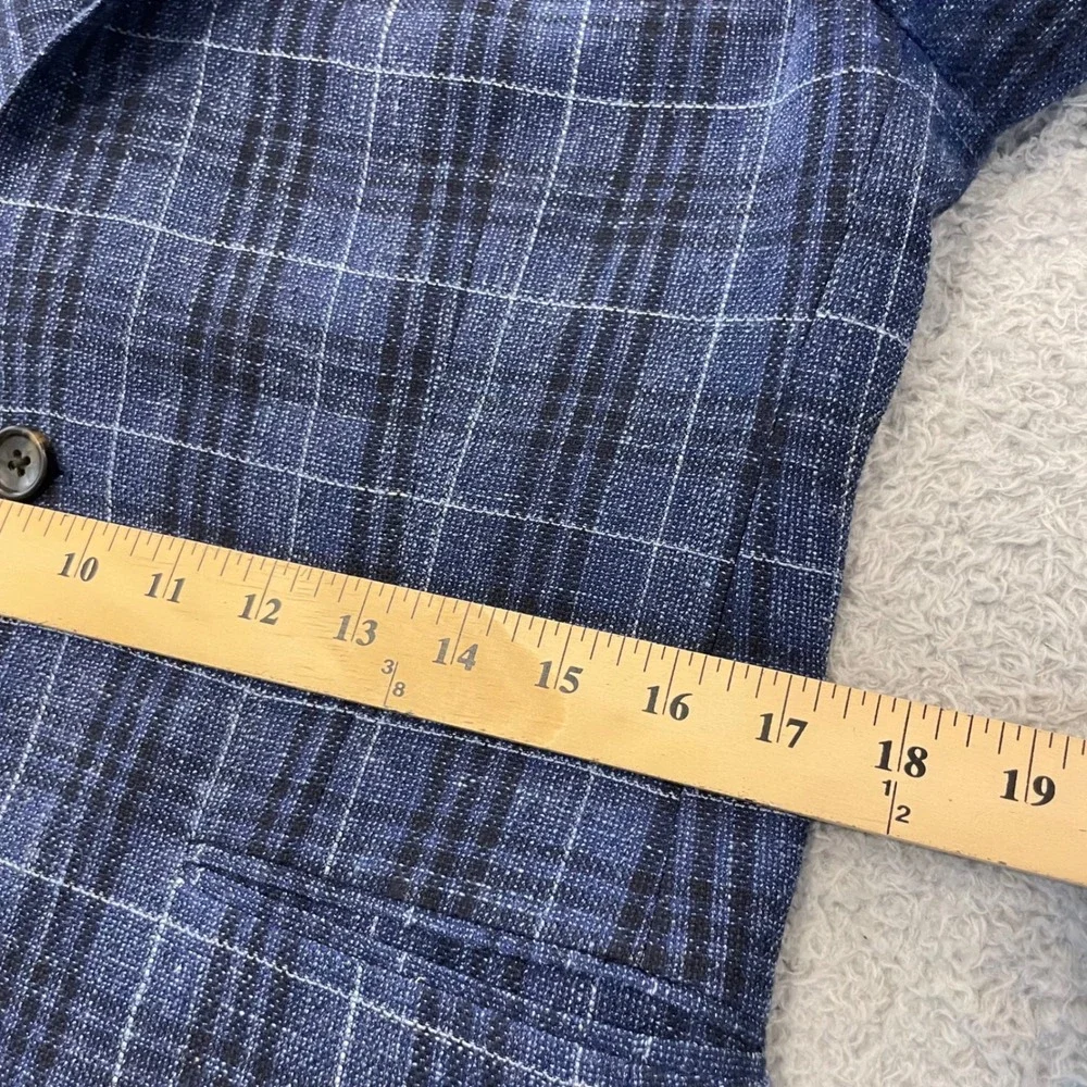 Bonobos Jetsetter Wool Linen Blazer Mens‎ 38S Glen Plaid Slim Fit Unconstructed